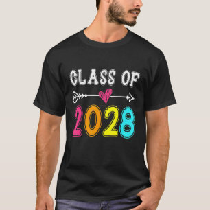 T-shirt Classe De 2028 Senior 2028 Grandir Avec Moi École 