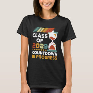 T-shirt Classe de 2029 Compte à rebours en cours École Gra