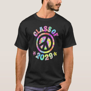 T-shirt Classe De 2029 Diplômé Futur Graduation Paix Sig