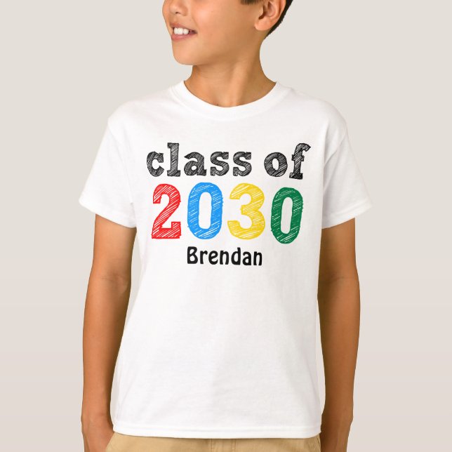 T-shirt Classe de 2030 personnalisée (Devant)