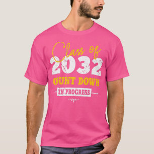 T-shirt Classe De 2032 Compter En Bas Funny Grad 2022 Prem