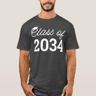 T-shirt Classe De 2034 Augmenter Avec Moi Graduation V