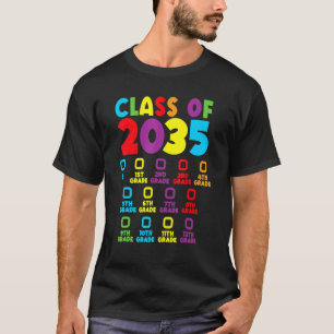 T-shirt Classe De 2035 Augmenter Avec Moi Checklist Kinder