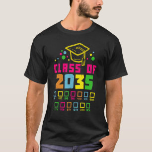 T-shirt Classe De 2035 Empreinte À Main Grow With Me Kinde