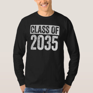 T-shirt Classe De 2035 Jardin D'Enfants Diplômés Grandir A