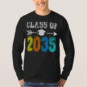 T-shirt Classe De 2035 Jardin D'Enfants Diplômés Grandir A