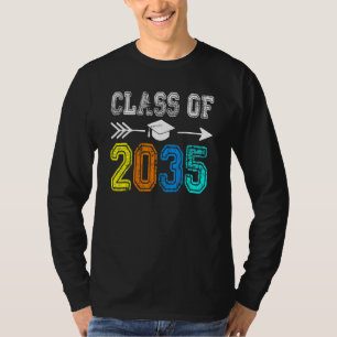 T-shirt Classe De 2035 Jardin D'Enfants Diplômés Grandir A