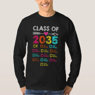 T-shirt Classe De 2035 Pré K Primaire Diplôme Dernier Jour