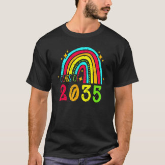 T-shirt Classe De 2035 Rainbow Retour À L'École Cute