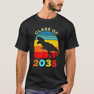 T-shirt Classe De 2035 Rex Dinosaur Premier Jour De L'Arg 