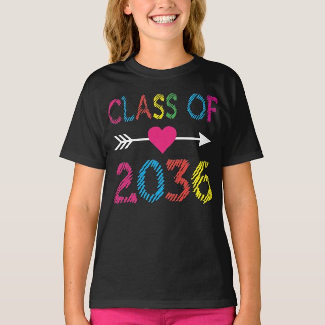 T-shirt Classe De 2036 Enfants D'Études Prématernelle De L (Devant)