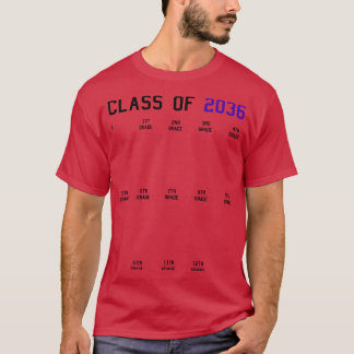 T-shirt Classe de 2036 Grow with Me Graduation Premier jou