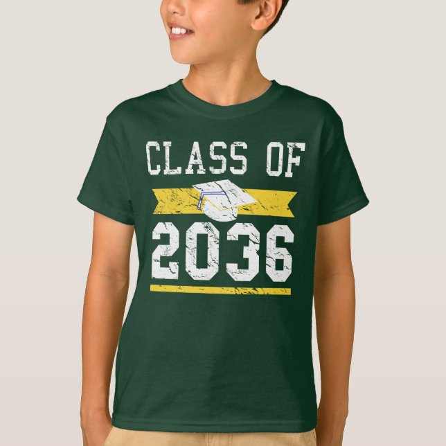 T-shirt Classe de 2036 Growing Up School Graduation (Devant)