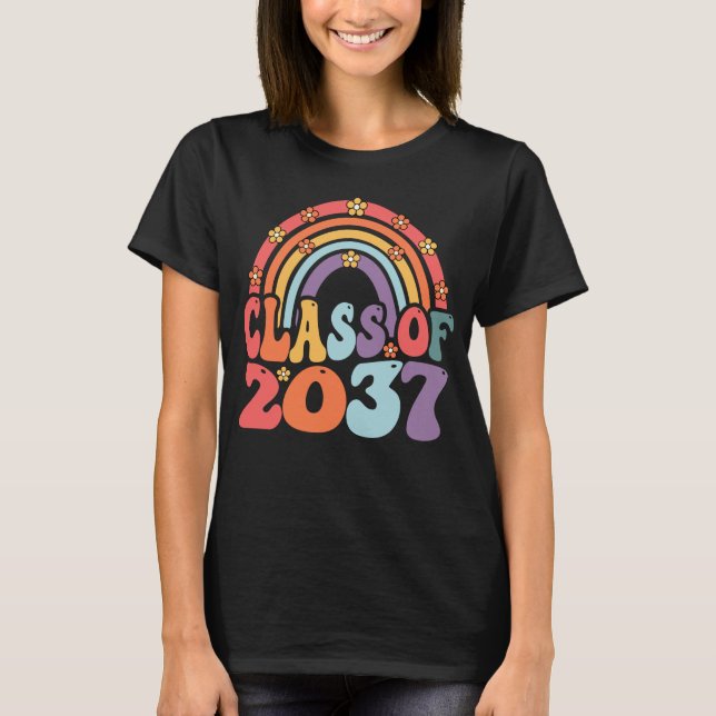 T-shirt Classe De 2037 Augmenter Avec Moi Premier Jour De  (Devant)