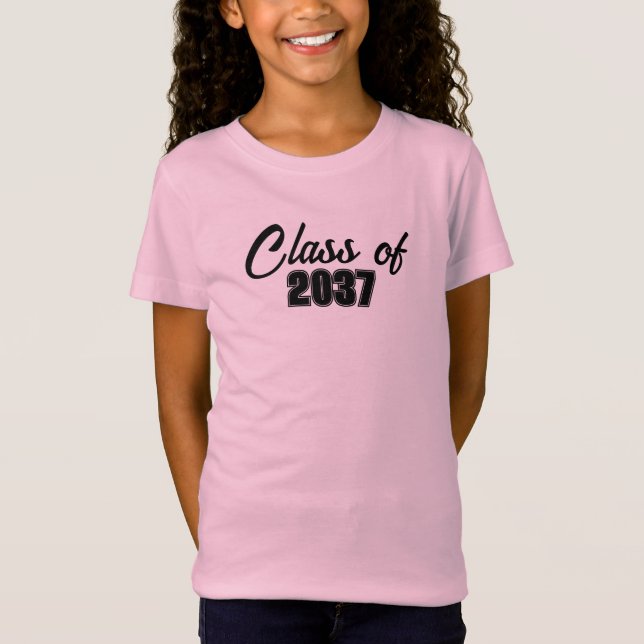 T-Shirt Classe de 2037 Diplômé de l'école sur mesure (Devant)