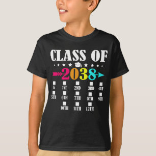 T-shirt Classe De 2038 1Ème Jour De Maternelle 12Ème Année