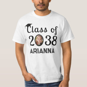 T-shirt Classe de 2038 K-12 Personnalisé Nom et photo