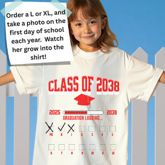 T-shirt Classe de 2038 PK-12 Premier jour d'école