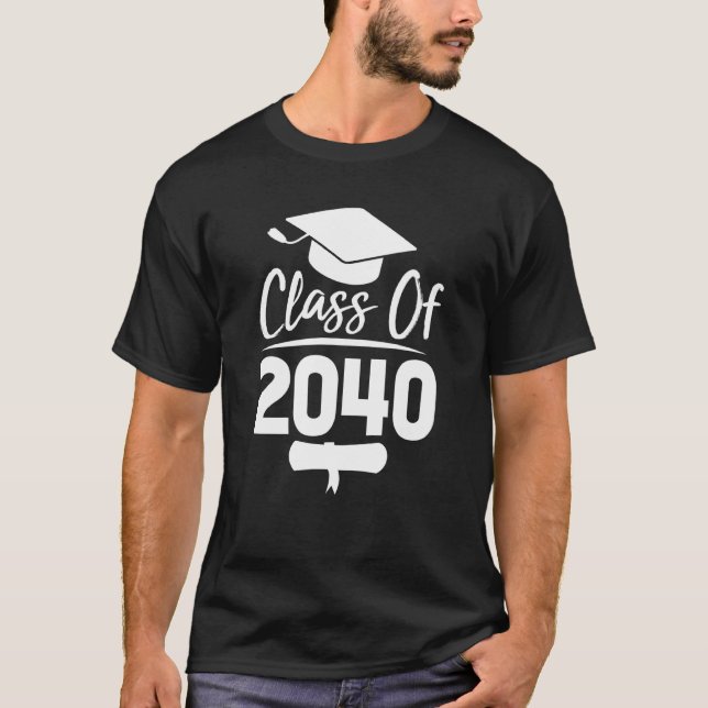 T-shirt Classe De 2040 Grow With Me Handprint Kindergarten (Devant)