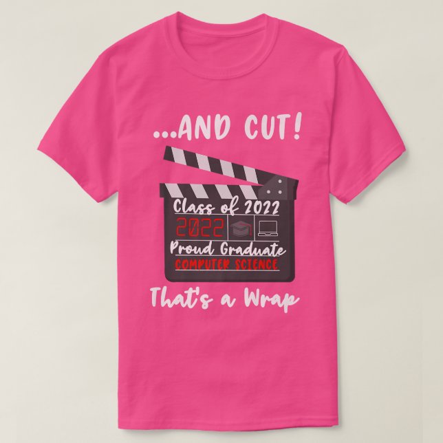 T-shirt Classe de diplômes majeurs en informatique de 2022 (Design devant)