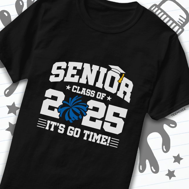 T-shirt Classe de fin d'études de 2025 Pom-pom girl Cheer  (Créateur téléchargé)