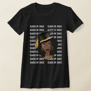 T-shirt Classe de fin d'études de 20XX, Femme noire
