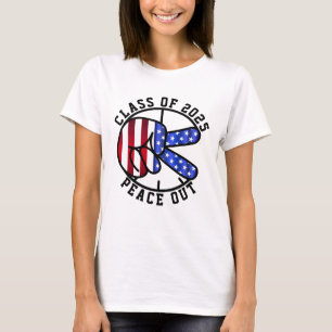 T-shirt Classe De Graduation De 2025 Peace Out Graduate US