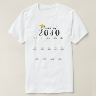 T-shirt Classe de Graduation d'empreinte manuscrite de 204