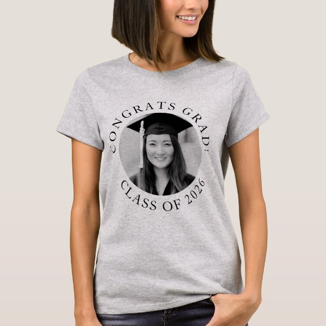 T-shirt Classe de graduation photo personnalisée Fête simp (Devant)
