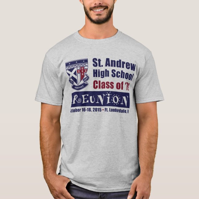 T-shirt Classe de lycée de St Andrew de la Réunion 1979 (Devant)