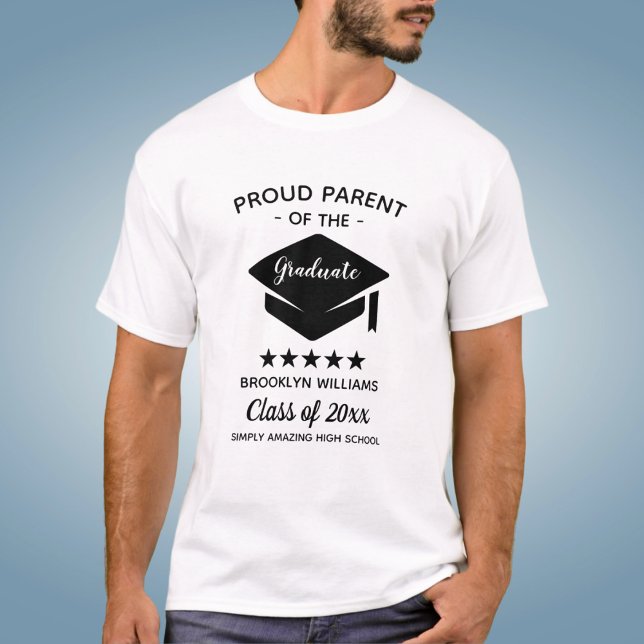 T-shirt Classe De Texte Année Nom Fier Parent Du Diplômé (Créateur téléchargé)