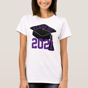 T-shirt Classe de violet Casquette de grade de 2021