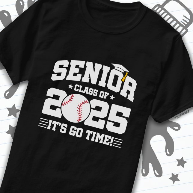 T-shirt Classe d'équipe de baseball de 2025 Graduation Sen (Créateur téléchargé)