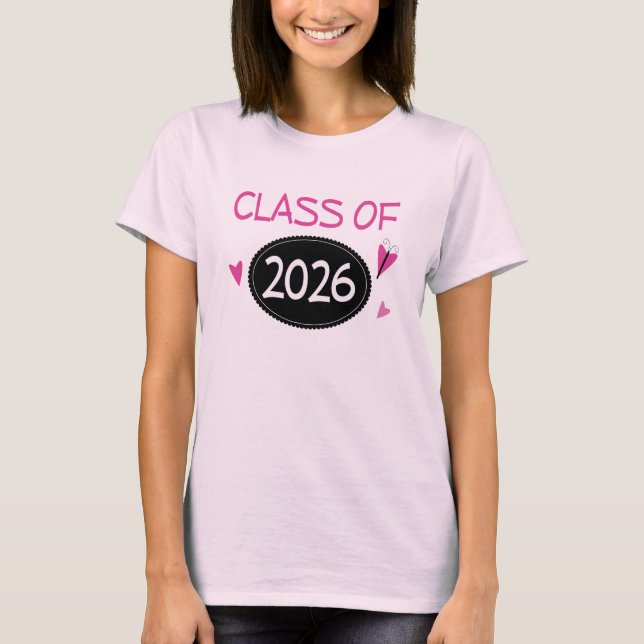T-shirt Classe du papillon 2026 rose (Devant)