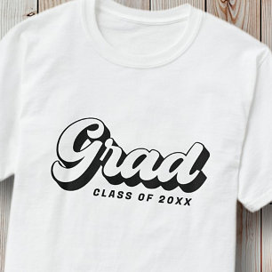T-shirt Classe Grad De 20XX Retro Vintage Script Simple