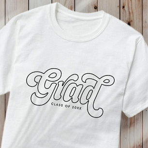 T-shirt Classe Grad de 20XX Retro Vintage simple
