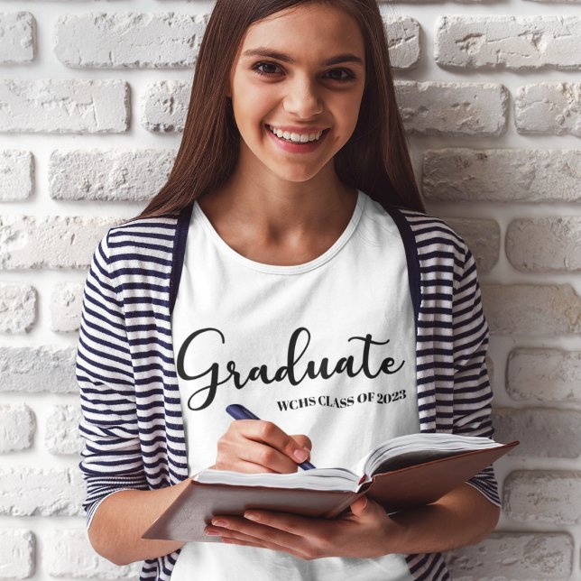 T-shirt Classe Graduate De Script Simple (Créateur téléchargé)