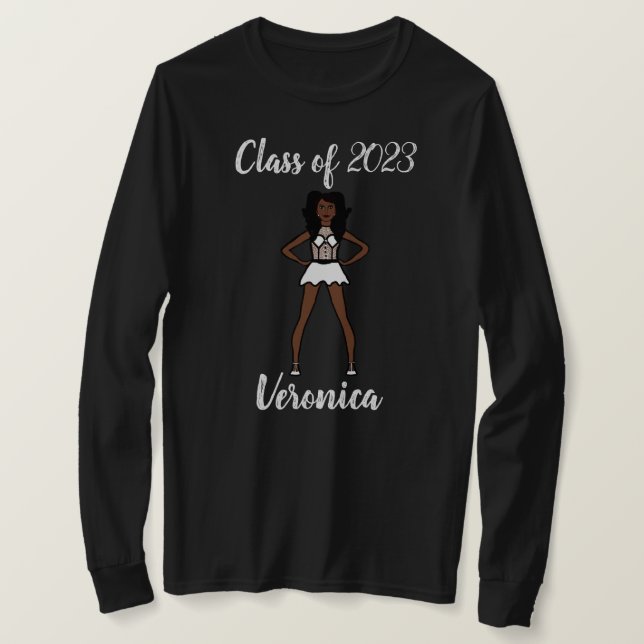 T-shirt Classe personnalisée de Chemise Majorette Blanc (Design devant)