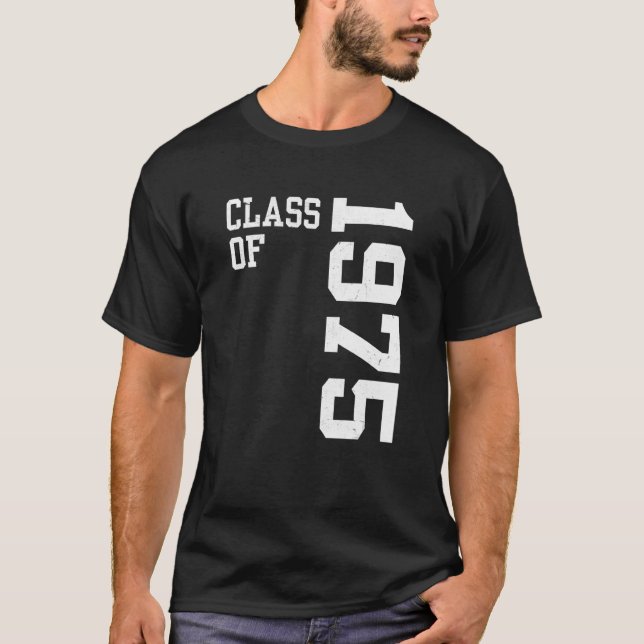 T-shirt Classe rétro de 1975 Lycée Réunion Vin (Devant)