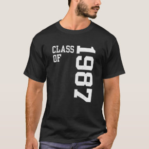 T-shirt Classe rétro de 1987 Lycée Réunion Vin