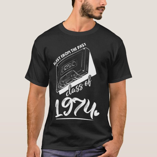 T-shirt Classe Retrouvailles de 1974 Blast de fin d'études (Devant)