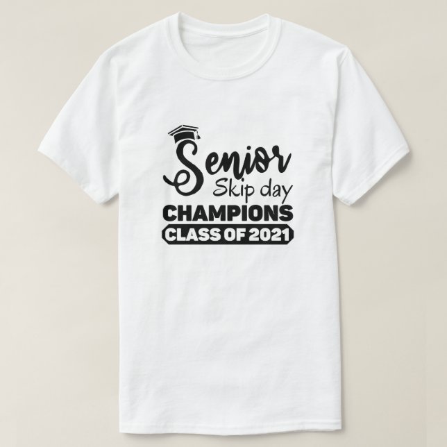 T-shirt Classe senior de 2021 Sauter Champions de la Journ (Design devant)