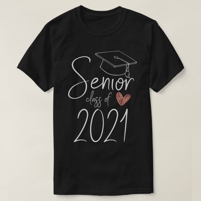 T-shirt Classe supérieure de 2021 Casquette de coeur de ca (Design devant)