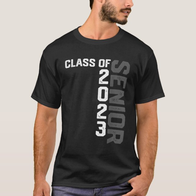 T-shirt Classe Supérieure De 2023 Diplôme 2023 23 Senior (Devant)