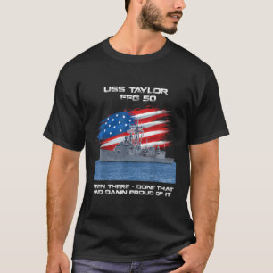 T-shirt Classe USS Taylor FFG 50 Frigate American Flag Vet