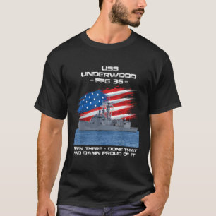 T-shirt Classe USS Underwood FFG 36 Frigate American Flag 