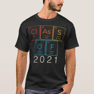 T-shirt Classe vintage De 2021 Diplômé Senior Science Chem