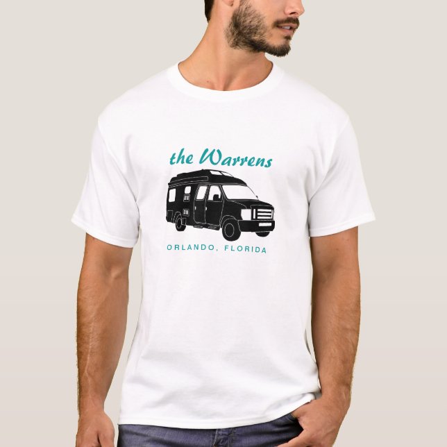 T-shirt Classez B Motorhome/graphique de silhouette (Devant)