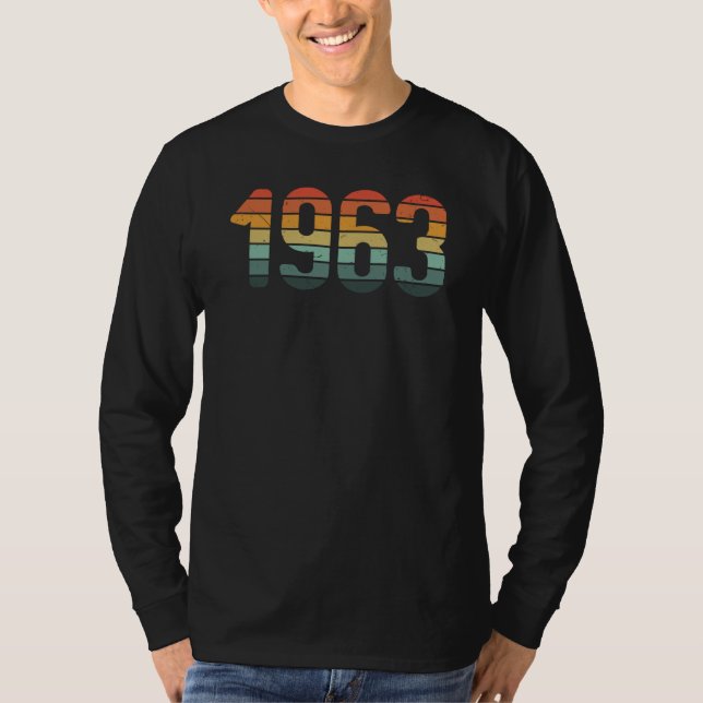 T-shirt Classic 1963 BDay Vintage Sunset (Devant)