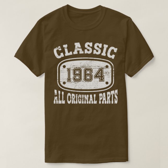 T-shirt Classic 1964 Toutes les pièces d'origine en blanc (Design devant)
